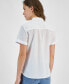 Фото #2 товара Women's Short-Sleeve Button-Front Shirt