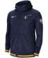 Фото #3 товара Men's Navy Utah Jazz 75th Anniversary Performance Showtime Hoodie Full-Zip Jacket