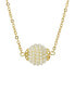 Фото #1 товара 2028 gold-Tone Round Faux Seeded Imitation Pearl Single Ball 16" Necklace