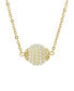 ფოტო #1 პროდუქტის Gold-Tone Round Faux Seeded Imitation Pearl Single Ball 16" Necklace