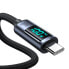 Фото #11 товара Kabel przewód USB-C z wyświetlaczem LED 100W 1.2m czarny