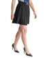 Фото #3 товара Petite Solid Pleated Belted Mini Skirt