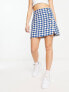 Фото #4 товара River Island boucle dogtooth print skirt co-ord in blue