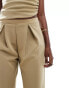 ASOS DESIGN co-ord wide leg trousers in khaki