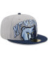 Фото #4 товара Men's Gray, Navy Memphis Grizzlies Tip-Off Two-Tone 59FIFTY Fitted Hat