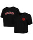 Women's Black Toronto Raptors Classics Boxy T-shirt Черный, M - фото #2