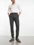 ASOS DESIGN wedding smart skinny trousers with micro texture in grey