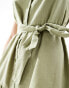 Фото #3 товара Threadbare linen blend mini dress pistachio green