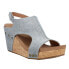 Фото #2 товара Corkys Tiffanee Studded Wedge Womens Blue Casual Sandals 41-0266-BLDN