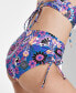 Фото #8 товара Juniors' Floral-Print Tie-Back Bikini Top, Created for Macy's
