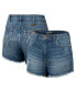 ფოტო #2 პროდუქტის Women's x Wrangler Blue Notre Dame Fighting Irish Retro High Rise Cut-Off Shorts