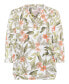 Фото #1 товара Women's Cotton Blend 3/4 Sleeve Tropic Jungle Print T-Shirt