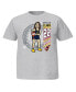 Фото #2 товара Youth Caitlin Clark Heather Gray Indiana Fever Player 8-Bit T-Shirt