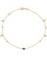 ფოტო #1 პროდუქტის Evil Eye Glass Stone Ankle Bracelet in 10k Gold