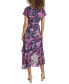 ფოტო #2 პროდუქტის Women's Printed Flutter-Sleeve Midi Dress