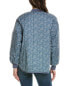 The Great The Reversible Quilted Bomber Jacket Women's Blue 0