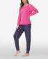 Women's Long Sleeve Crew Top with Jogger, Set of 2