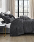 Velvet Houndstooth 3 Piece Duvet Set, King