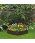 Фото #2 товара Садовая грядка поднятая настольная Outsunny, пластиковая коробка для растений, коричневая