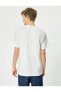 4sam10057hk 000 Beyaz Erkek Pamuk T-shirt
