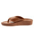 Softwalk Eliza S2220-253 Womens Brown Leather Flip-Flops Sandals Shoes 11