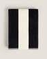 Striped velour beach towel