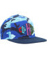 Men's Blue, Camo Across the Board Snapback Hat