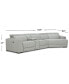 Фото #11 товара Jenneth 4Pc Leather Cuddler Sectional with 2 Power Recliners, Created for Macy's