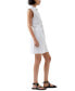 Фото #3 товара Women's Linen-Blend Sleeveless Twist-Front Shirtdress