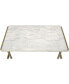 Boice II Coffee Table in Faux Marble & Champagne