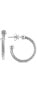 ფოტო #1 პროდუქტის Cable Hoop Earrings in Stainless Steel