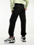 Noisy May cargo trousers with pocket details in black