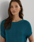 ფოტო #3 პროდუქტის Women's Rib-Knit Crewneck Sweater, Regular & Petite