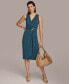 ფოტო #5 პროდუქტის Women's Sleeveless Draped Jersey Midi Dress