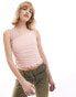 Фото #1 товара Reclaimed Vintage ruched twist shoulder top in pink