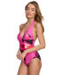 Фото #3 товара Women's Tie-Back Halter-Style One-Piece Swimsuit