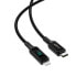 Фото #2 товара Kabel przewód w oplocie z ekranem LED do iPhone MFI USB-C - Lightning 1.2m 30W 3A czarny