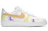 【定制球鞋】 Nike Air Force 1 Low 空军一号 小甜筒 喷绘 美食主题定制 耐磨防滑 低帮 板鞋 男款 白黄 / Кроссовки Nike Air Force 315122-111