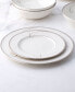 Platinum Wave Set of 4 Dinner Plates, Service For 4