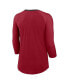 ფოტო #2 პროდუქტის Women's Cardinal Arizona Cardinals Raglan 3/4 Sleeve T-Shirt