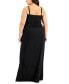 Фото #4 товара Trendy Plus Size Cowlneck Side-Ruched Maxi Dress, Created for Macy's