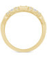 ფოტო #4 პროდუქტის Diamond Marquise & Round Triple Row Ring (3/4 ct. t.w.) in 14k Gold