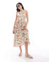 Фото #1 товара Vero Moda allotment halter maxi dress in tomatina print