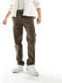 Hollister slim fit corduroy pull on trousers in brown