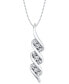 ფოტო #1 პროდუქტის Diamond Swirl Pendant Necklace (1/3 ct. t.w.) in 14k White Gold