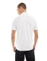 Selected Homme half zip polo in white