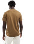 Fred Perry t-shirt in brown with flocked laurel wreath