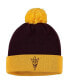 Фото #1 товара Men's Maroon and Gold Arizona State Sun Devils Core 2-Tone Cuffed Knit Hat with Pom