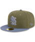 Фото #4 товара Men's Olive, Blue St. Louis Cardinals 59FIFTY Fitted Hat