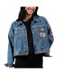 ფოტო #1 პროდუქტის Women's New York Giants First Finish Medium Denim Full-Button Jacket